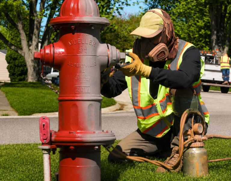 Fire Hydrant Restoration in Ohio, municipal fire hydrant painting, hydrant corrosion protection