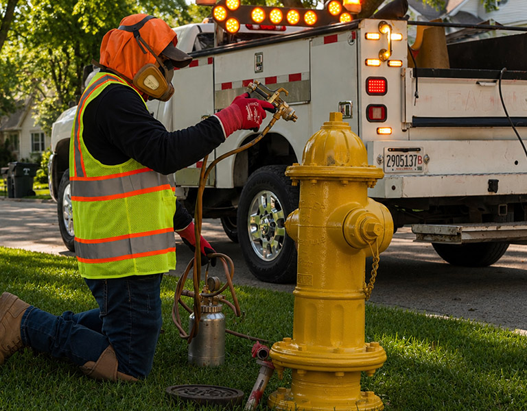 Fire Hydrant Painting in Texas, fire hydrant restoration, municipal hydrant painting